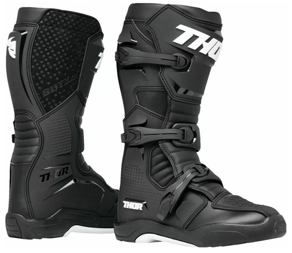 Botte moto cross Thor noir pour homme femme Taille 44 Blitz XR BK/WH US10 Neuf