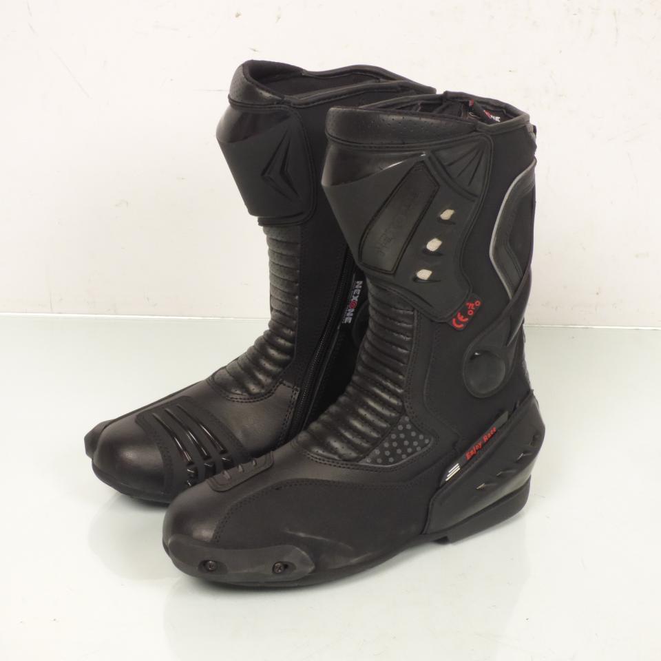 Botte moto route Sports / Touring race pour homme Nexone Taille 44 Neuf noir