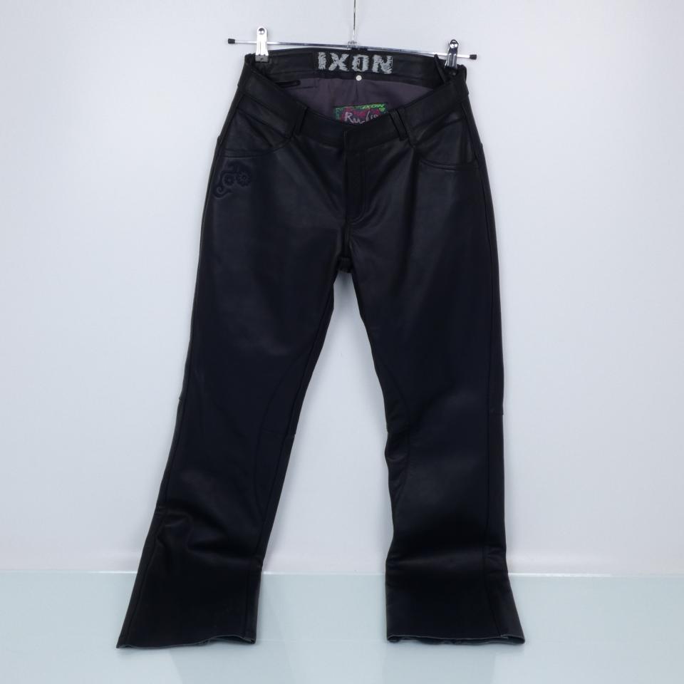 Pantalon moto route Ixon Rubis cuir noir taille 38 pour femme Taille M Lady Neuf