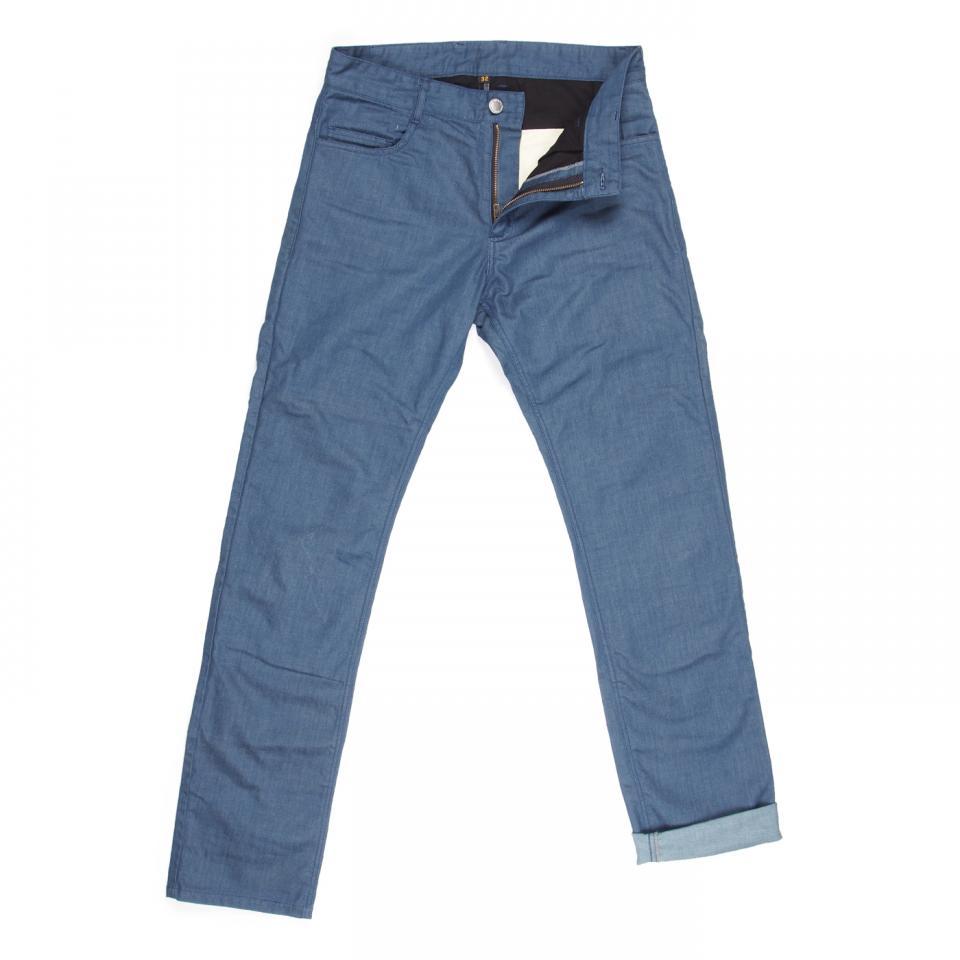 Pantalon jean bleu pour moto route Overlap Street Pétrol Taille 38 protection CE