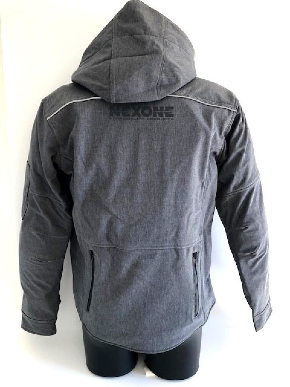 Blouson moto route Nexone Soft Shell taille M gris protection dorsale homologué pour homme