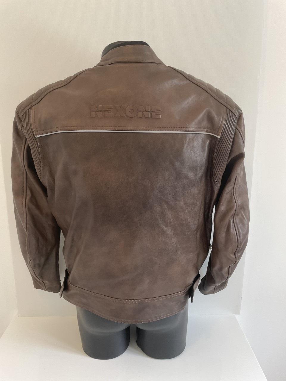Blouson veste pour moto Homme Nexone Cuir Giorgio Marron Taille XL homologué CE