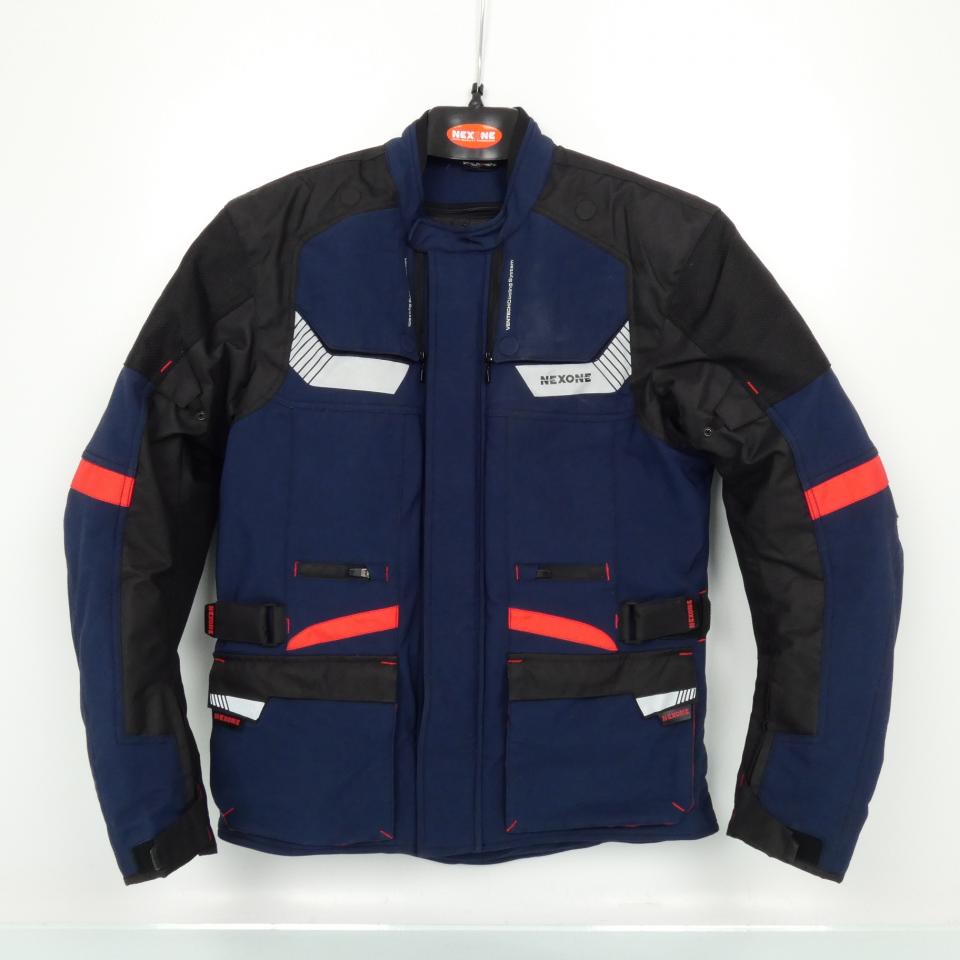 Blouson moto Nexone Adventure touring bleu noir rouge pour homme Taille L Neuf