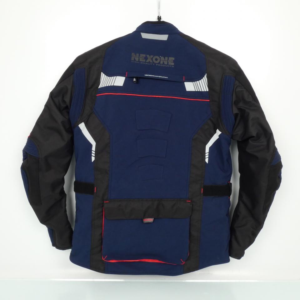 Blouson moto Nexone Adventure touring bleu noir rouge pour homme Taille L Neuf