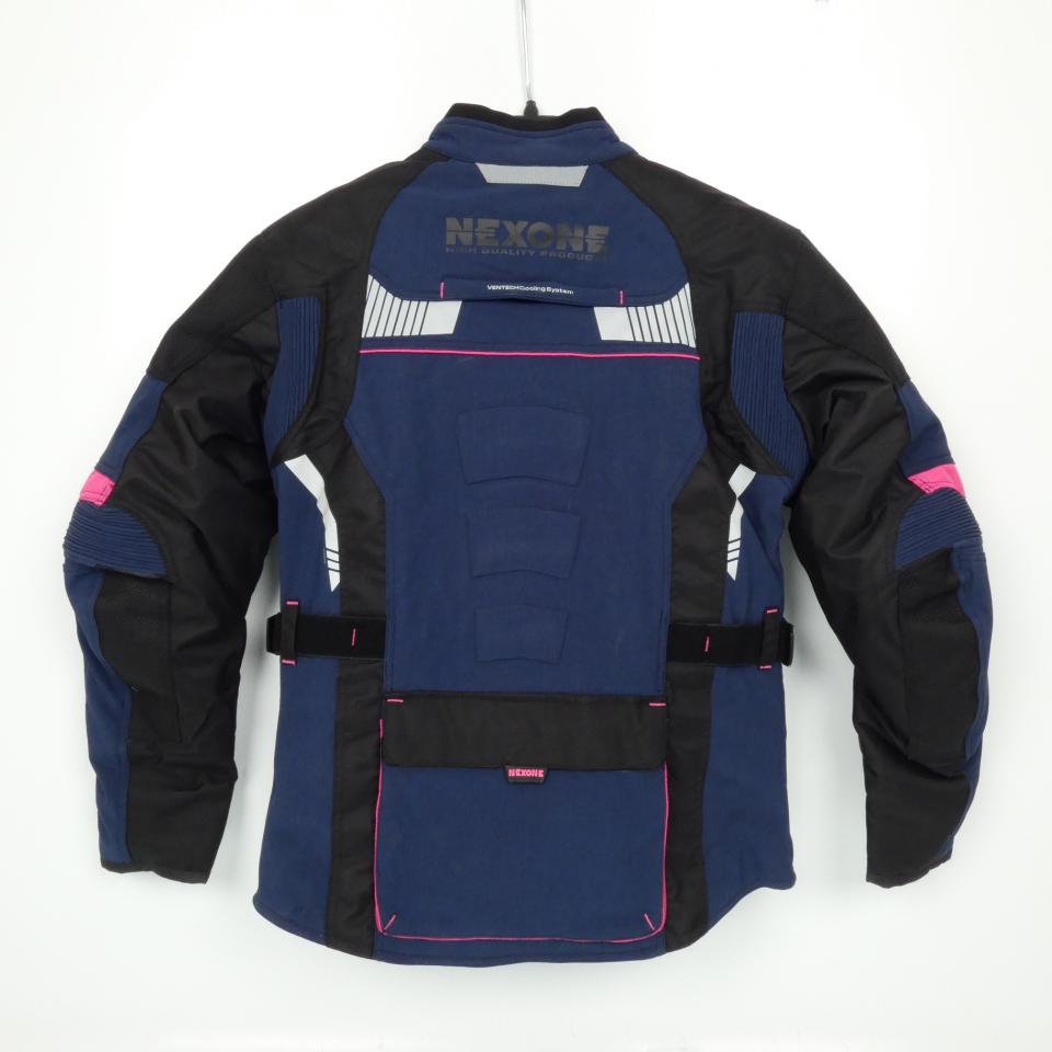 Blouson moto Nexone Adventure touring bleu noir rose pour femme Taille L Lady