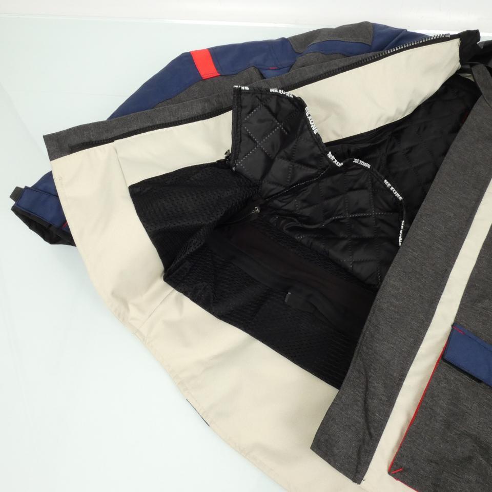 Blouson moto Nexone Touring Adventure beige bleu gris pour homme Taille L