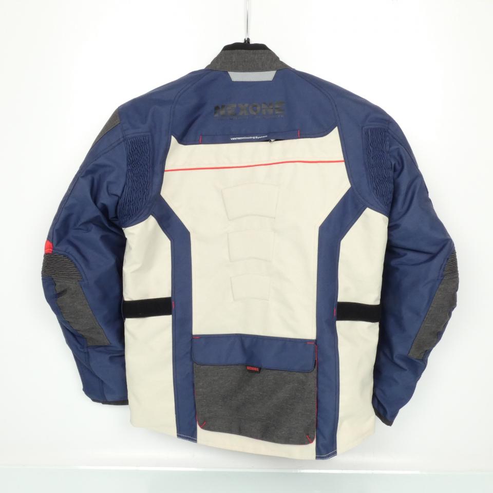 Blouson moto Nexone Touring Adventure beige bleu gris pour homme Taille L