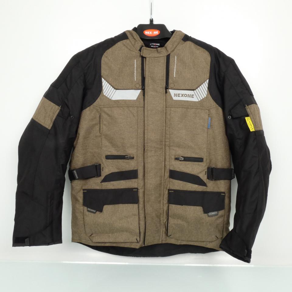 Blouson moto Nexone Touring Adventure kaki noir pour homme Taille XXXL 3XL Neuf