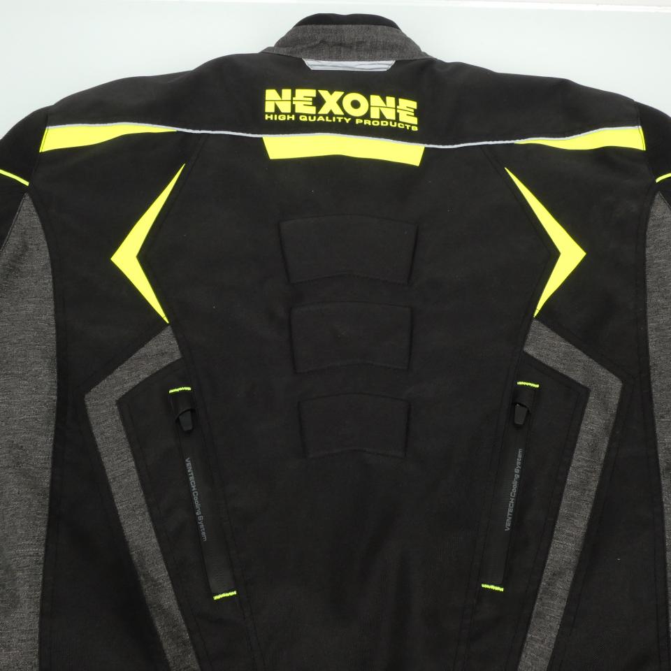 Blouson veste moto Nexone noir gris chiné jaune fluo pour homme Taille XL Neuf