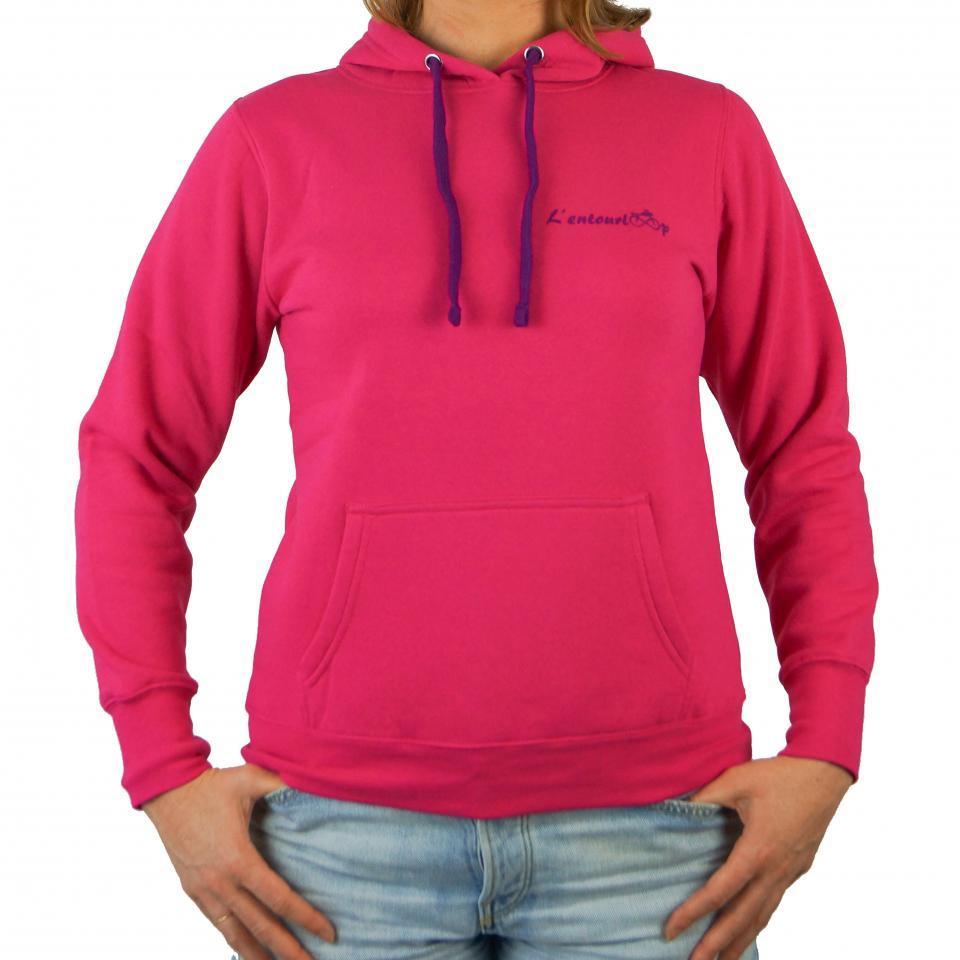 Sweat capuche pour moto Femme L'Entourloop Birdy Fushia taille S Lady