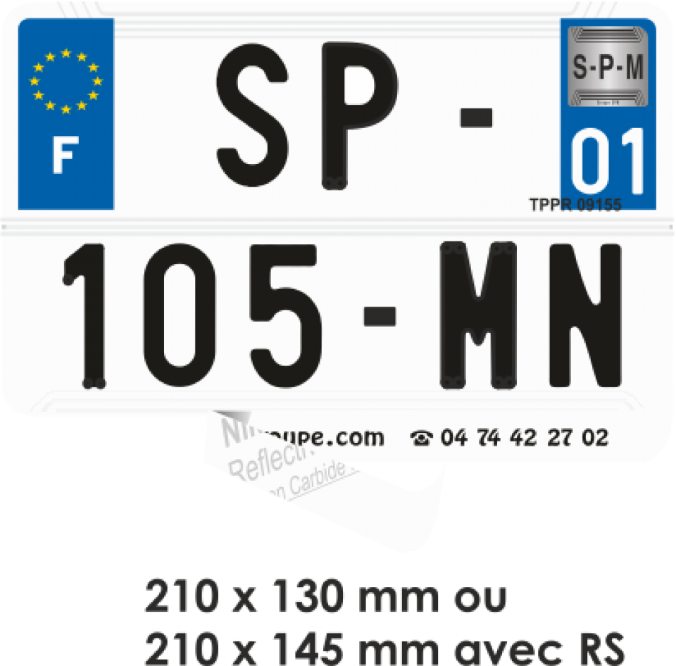 Plaque d immatriculation SPM pour Auto Neuf