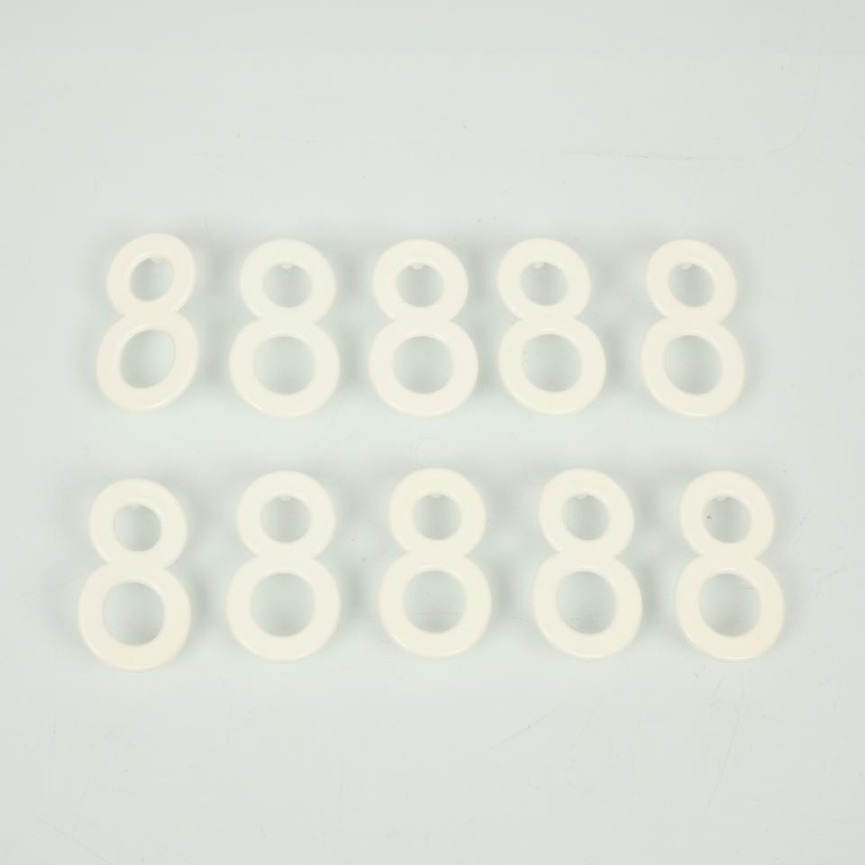 Chiffre 8 blanc pour plaque d'immatriculation moto Tiflex H45mm Neuf