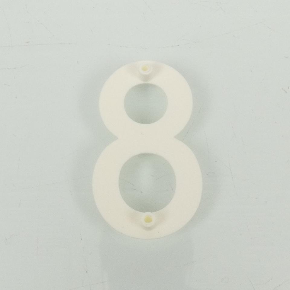 Chiffre 8 blanc pour plaque d'immatriculation moto Tiflex H45mm Neuf