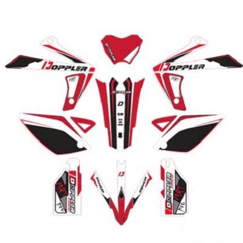 Kit autocollant stickers Doppler pour moto Rieju 50 MRT 19 pièces rouge Neuf