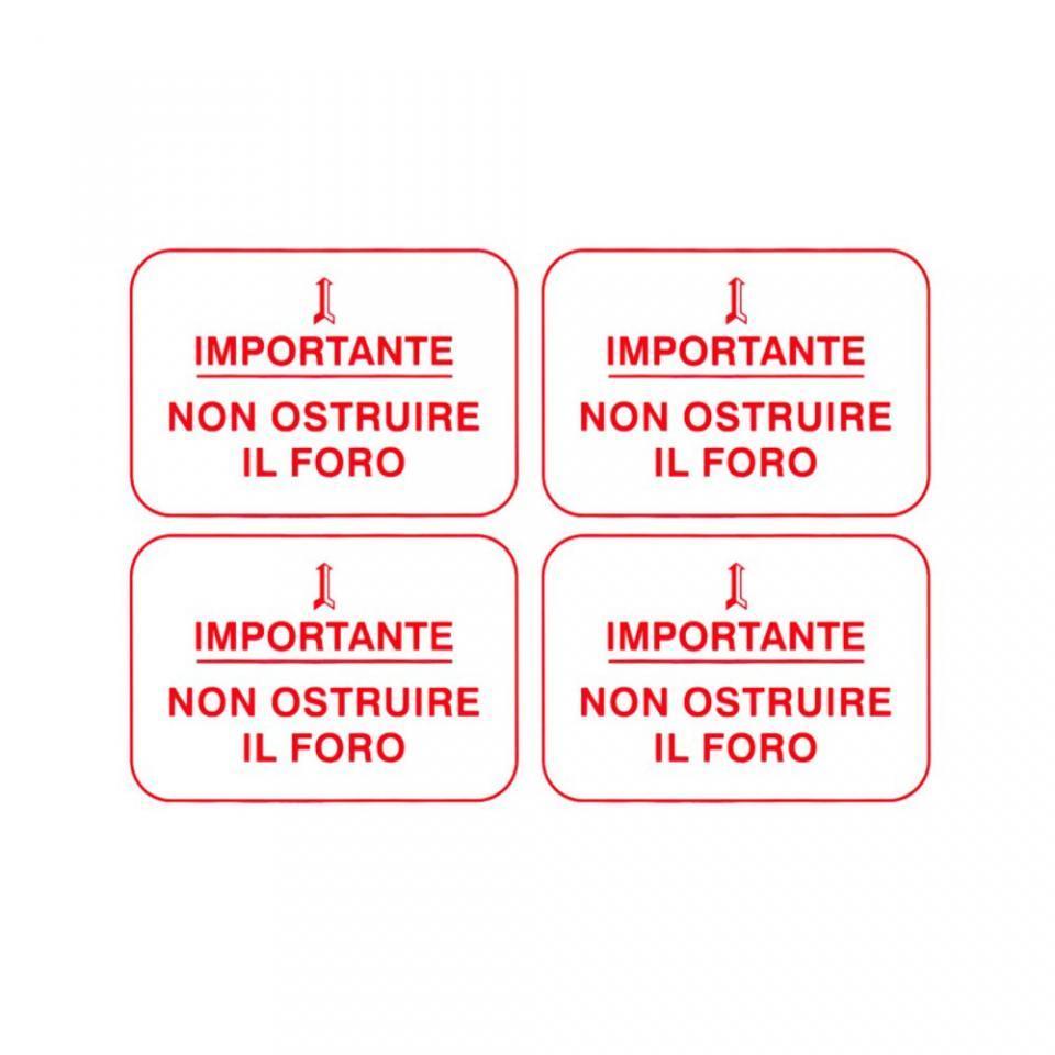 Autocollant stickers RMS pour auto Piaggio 610176M / rouge / par 4 Neuf