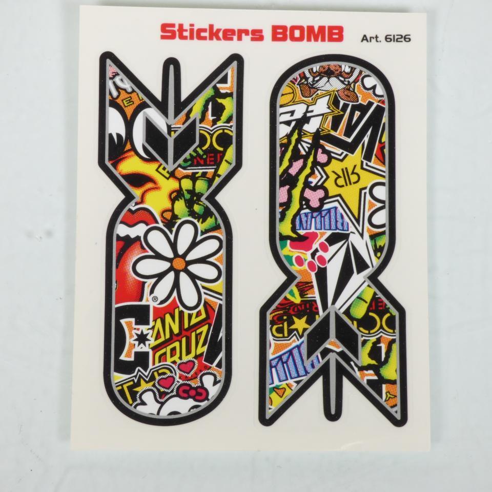 Autocollant stickers Bombing Bombe multicolore pour scooter cyclomoteur moto 