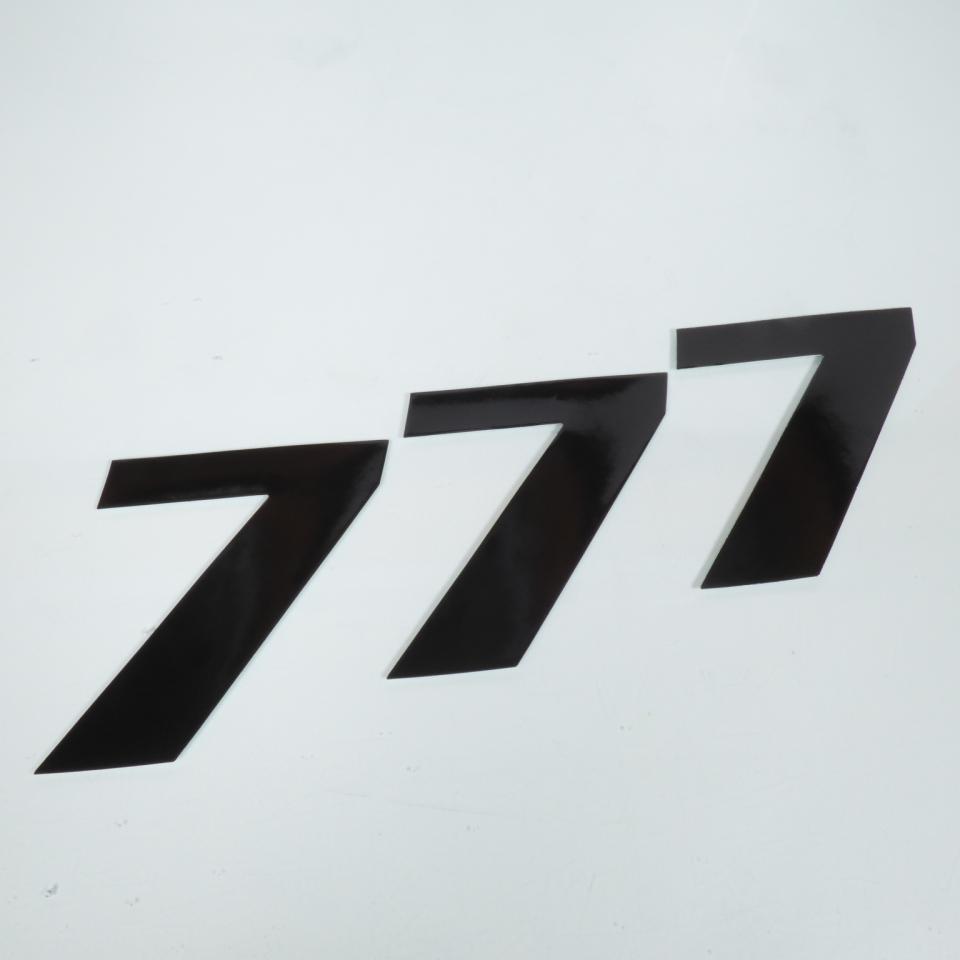 3 autocollant stickers numéro de course adhésif chiffre 7 noir 20x25cm pour moto