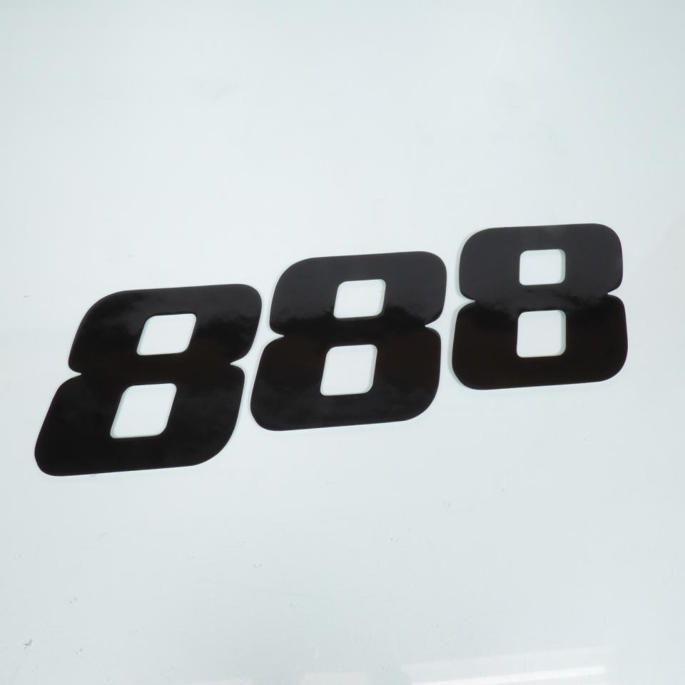 3 autocollant stickers numéro de course adhésif chiffre 8 noir 20x25cm pour moto