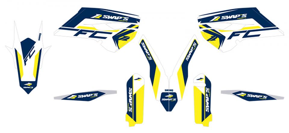 Autocollant stickers Swaps pour Moto Husqvarna 350 Fc 4T 2015 Neuf