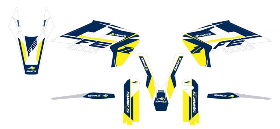 Autocollant stickers Swaps pour Moto Husqvarna 450 Fe 4T 2017 à 2018 Neuf