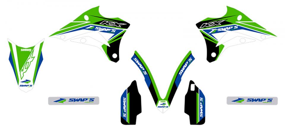 Autocollant stickers Swaps pour Moto Kawasaki 85 Kx Petites Roues 2014 à 2023 Neuf