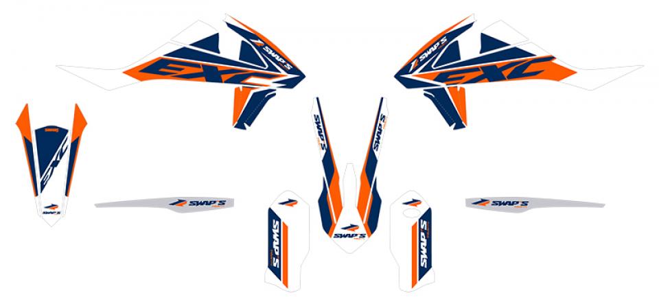 Autocollant stickers Swaps pour Moto KTM 250 EXC 2T TPI INJECTION 2018 à 2019 Neuf