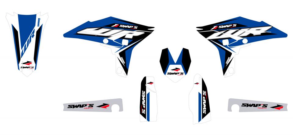 Autocollant stickers Swaps pour Moto Yamaha 450 Wr-F 4T 2012 à 2016 Neuf