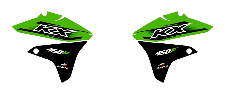 Autocollant stickers Swaps pour Moto Kawasaki 450 Kx-F 4T 2016 à 2018 Neuf