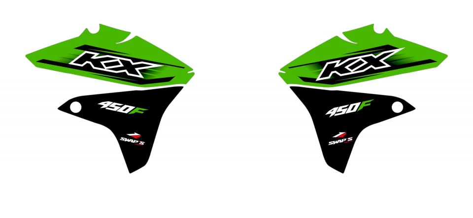 Autocollant stickers Swaps pour Moto Kawasaki 450 Kx-F 4T 2016 à 2018 Neuf