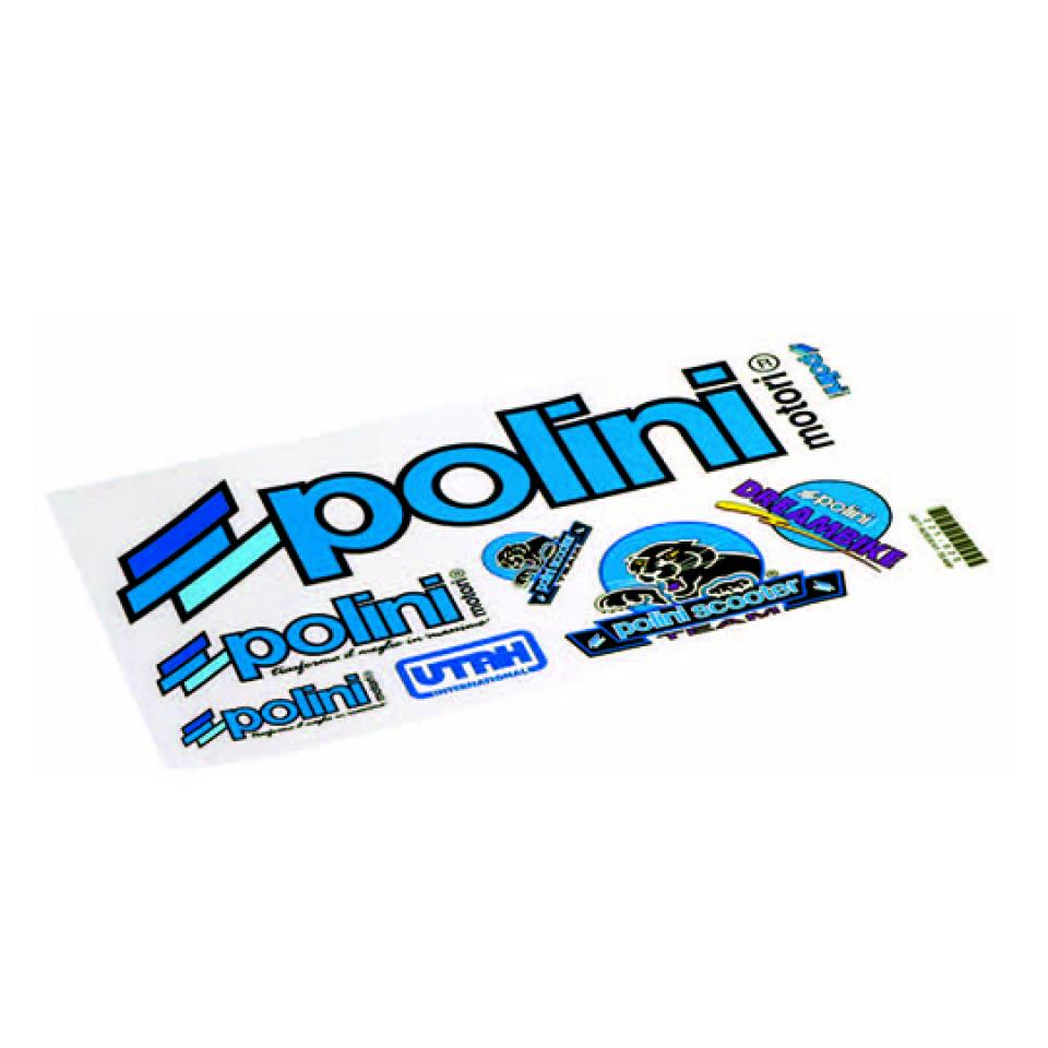 Planche d autocollant stickers Polini bleu blanc noir pour scooter cyclo Neuf