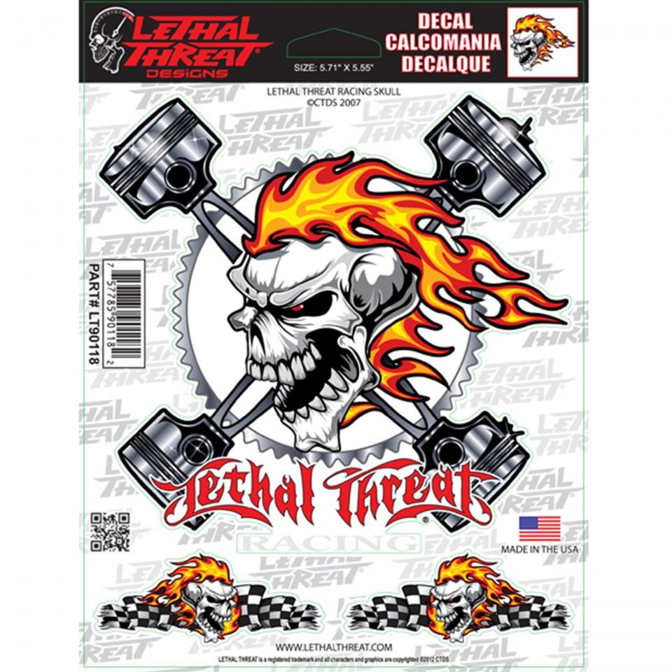 Autocollant stickers LETHAL THREAT pour pour Moto Neuf