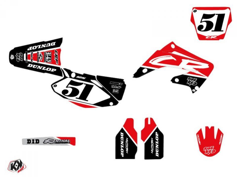 Autocollant stickers Kutvek pour Moto Honda 125 Cr R 1991 à 1992 Neuf
