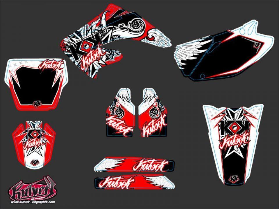 Autocollant stickers Kutvek pour Moto Honda 250 Cr R 1993 à 1994 Neuf