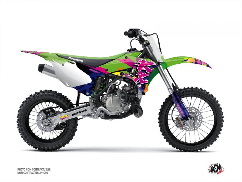 Autocollant stickers Kutvek pour Moto Kawasaki 85 Kx Grandes Roues 2014 à 2023 Neuf