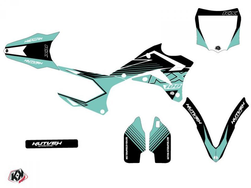 Autocollant stickers Kutvek pour Moto Kawasaki 100 KX 2014 à 2022 Neuf