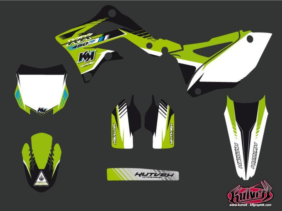 Autocollant stickers Kutvek pour Moto Kawasaki 450 Kx-F 4T 2013 à 2015 Neuf