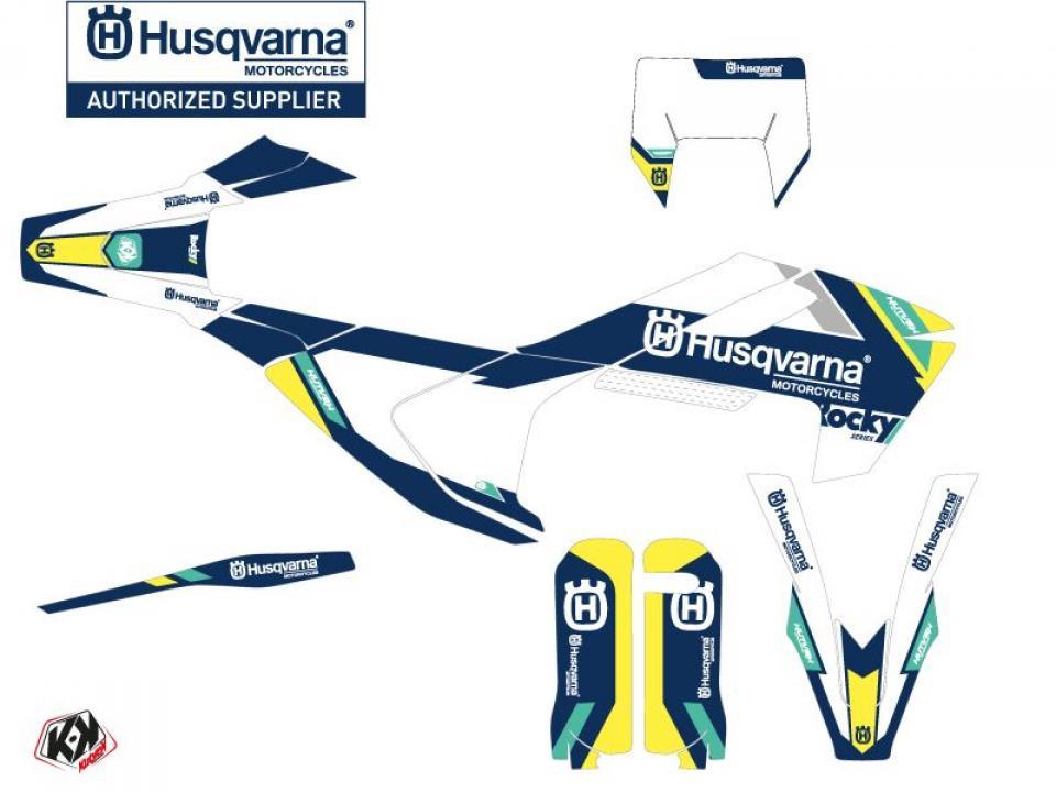 Autocollant stickers Kutvek pour Moto Husqvarna 125 Te 2T 2017 à 2019 Neuf