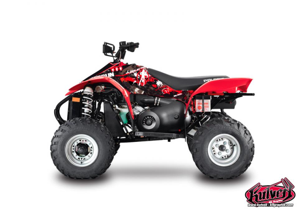 Autocollant stickers Kutvek pour Quad Polaris 500 Scrambler 4X2 2007 à 2009 Neuf