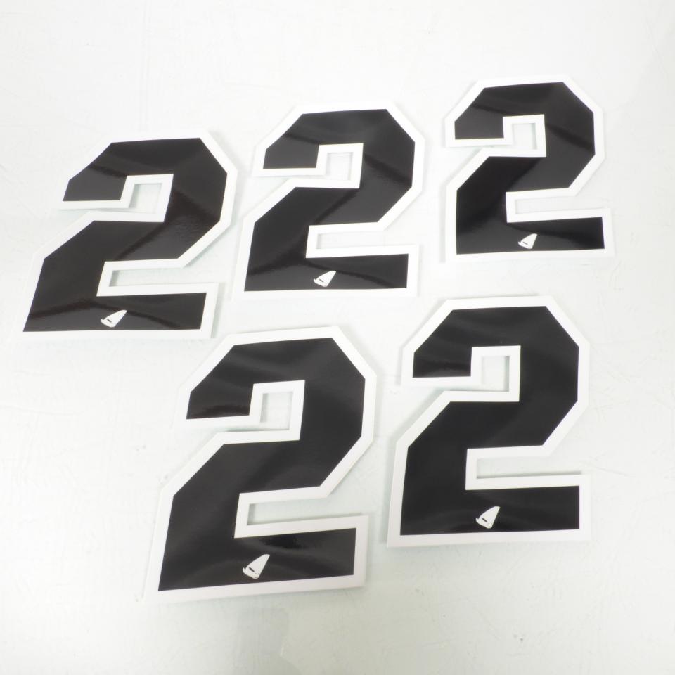 Autocollant stickers UFO pour moto Numero 2 noir 130x99mm Neuf