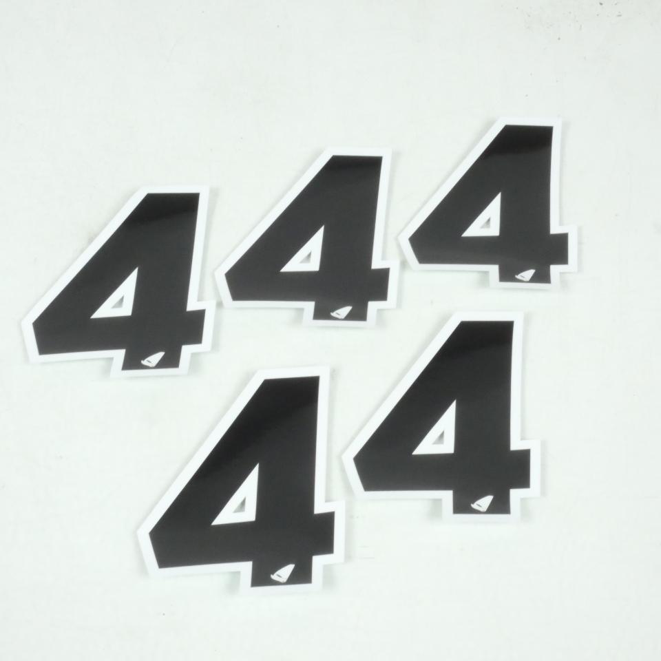 Autocollant stickers UFO pour moto Numero 6 noir 130x100mm Neuf