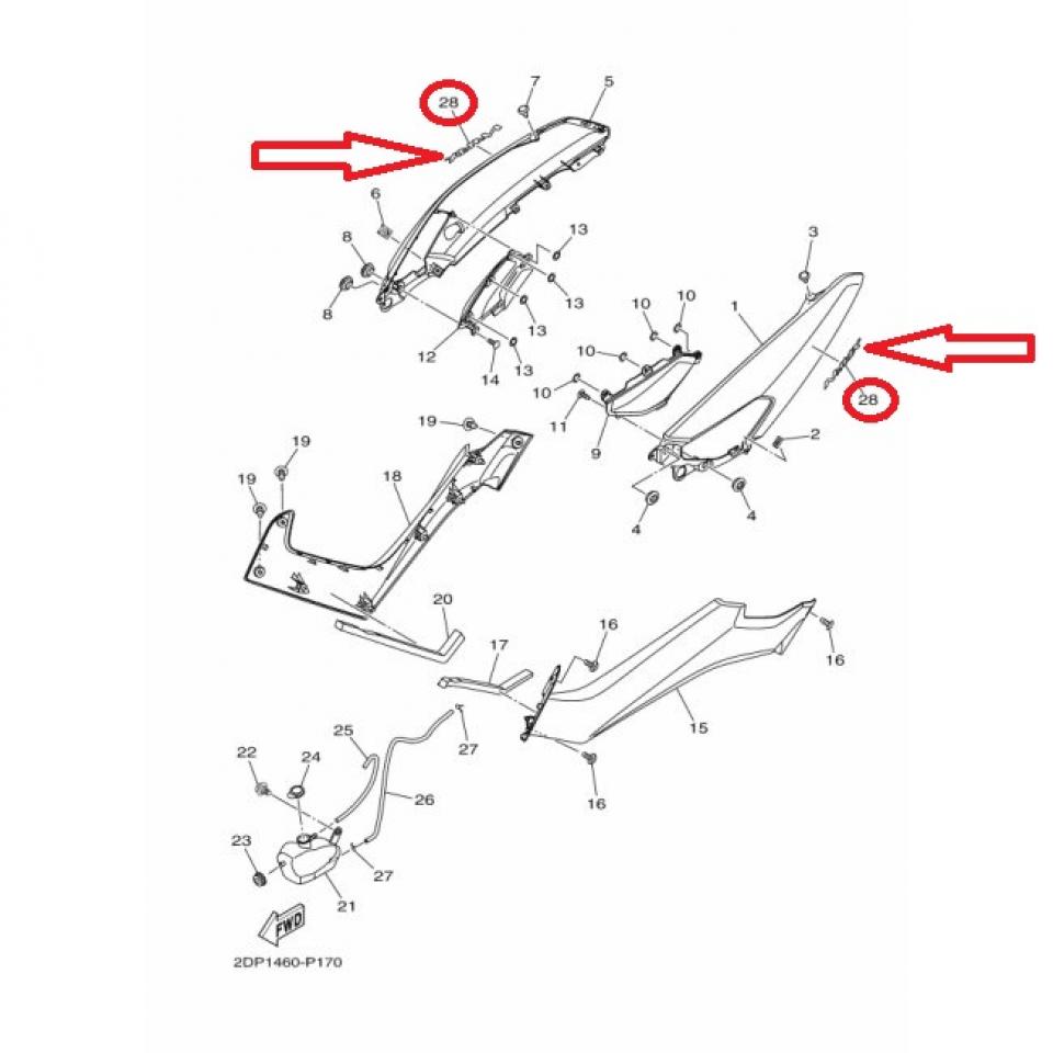 Autocollant stickers 3D N MAX pour scooter Yamaha 125 N-Max 2015-20 2DP-F173B