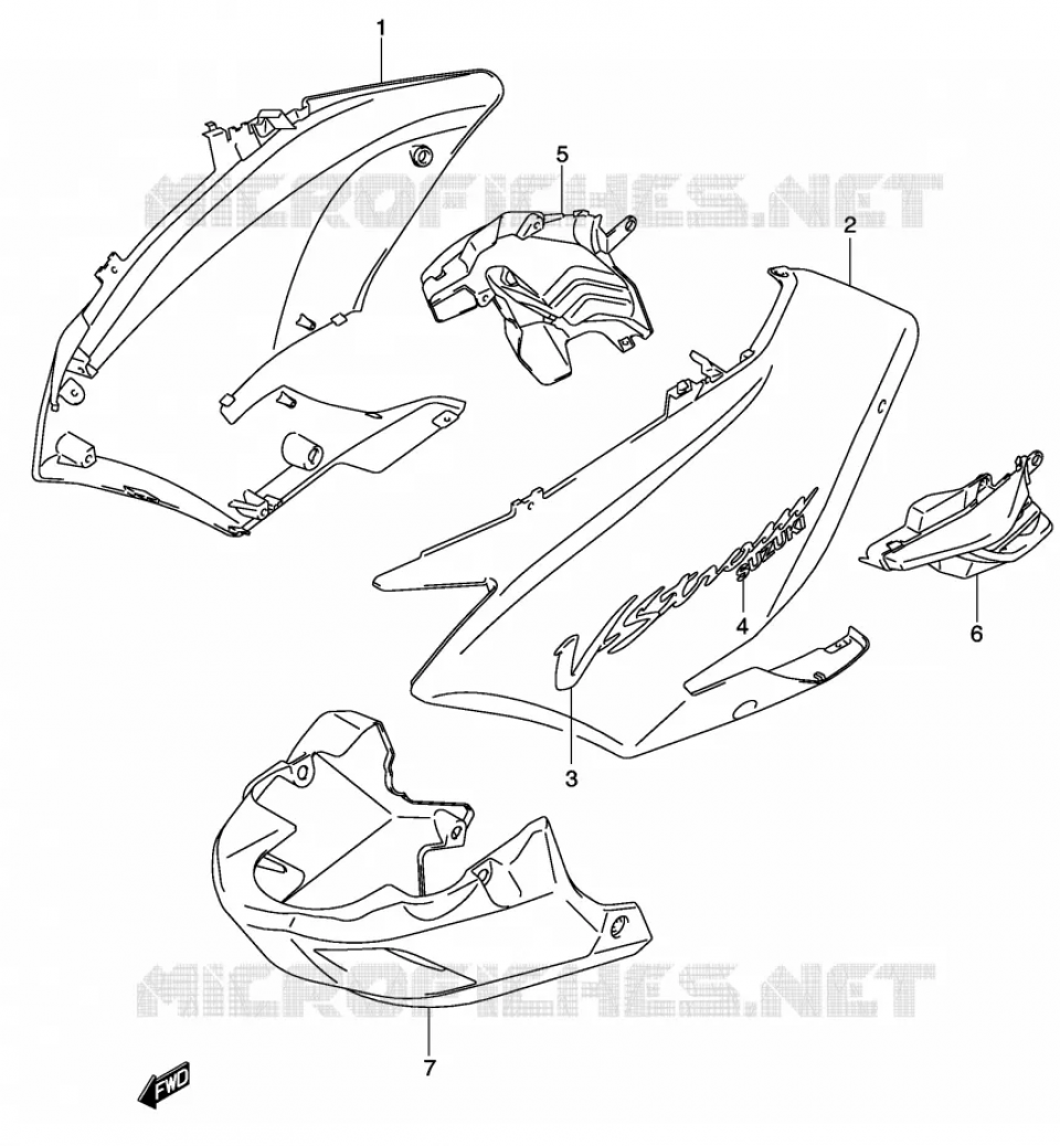Autocollant stickers origine pour moto Suzuki 1000 V-strom 2002 à 2006 68681-06G00-1ZY Neuf