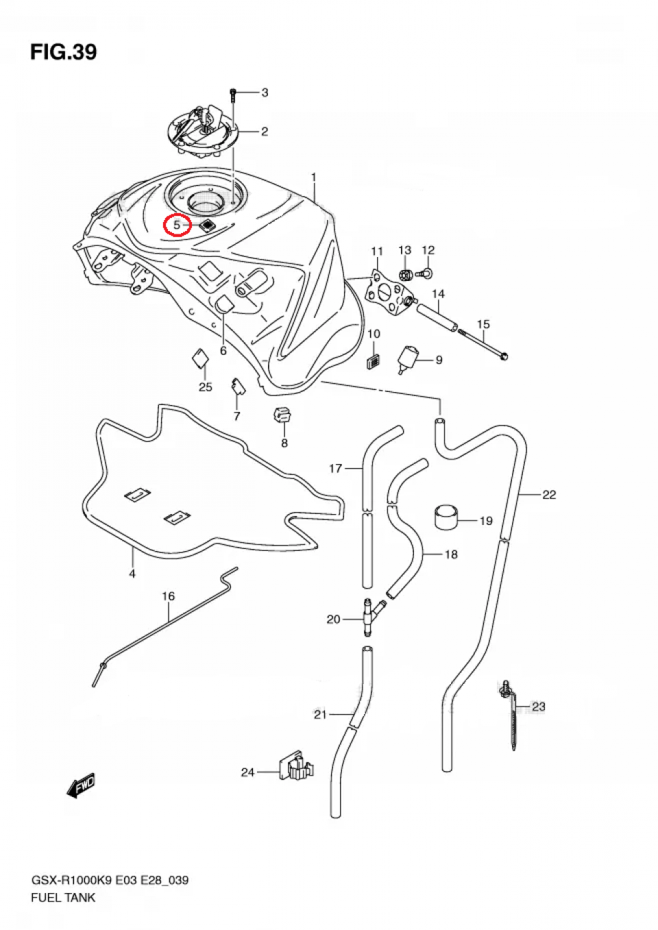 Scratch adhésif origine pour moto Suzuki 1000 GSXR 2009 à 2010 44572-44G00-000