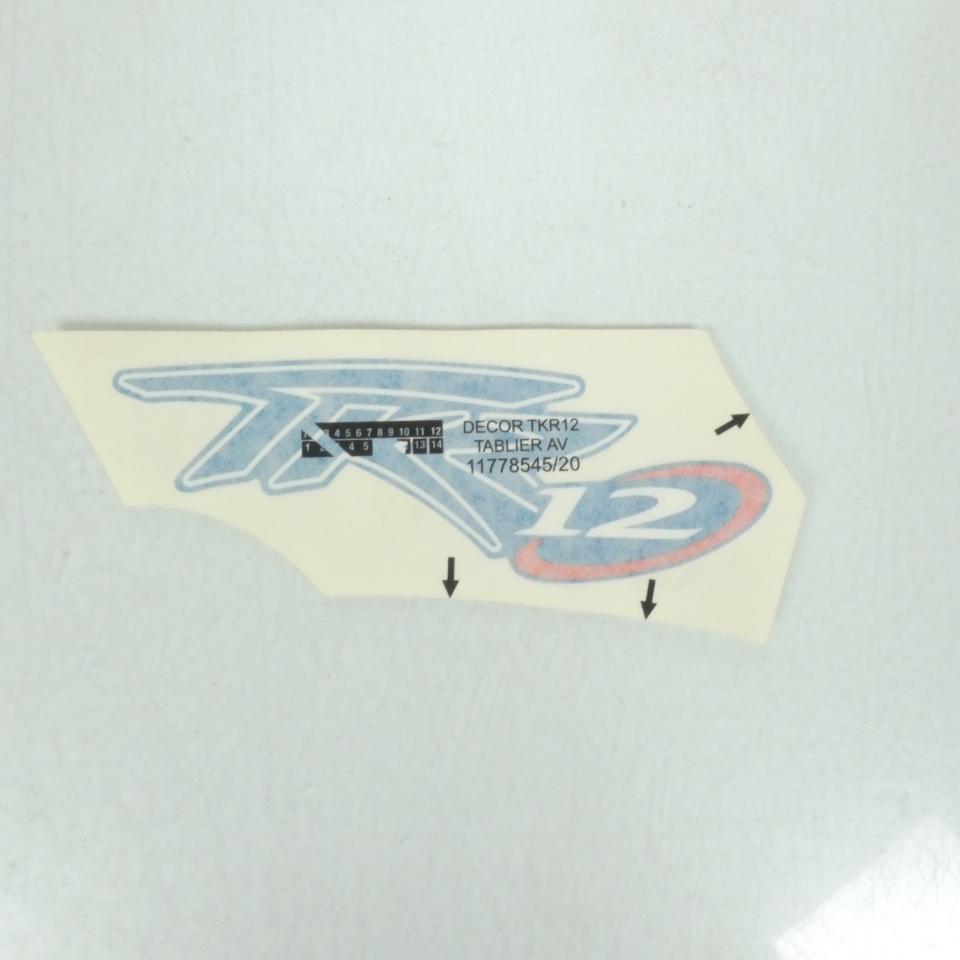 Autocollant tablier avant TKR12 pour scooter Peugeot 50 Tkr 12P 778545E9 Neuf