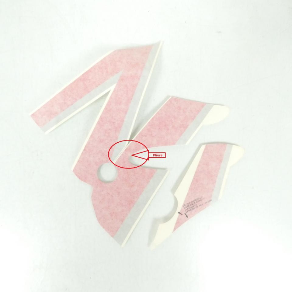 Jeu de décors côté gauche pour moto Peugeot 50 XP6 800731 Rouge Neuf