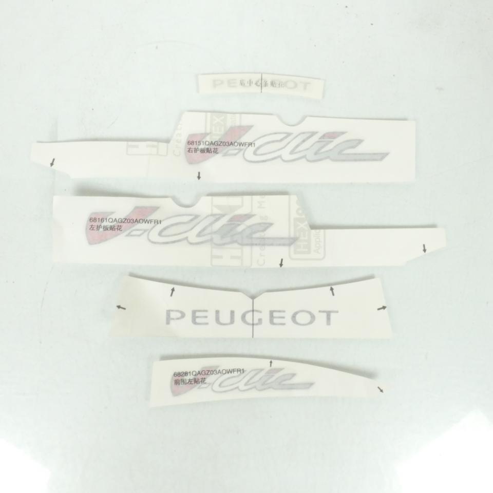 Jeu de décors pour scooter Peugeot 50 V-Clic Après 2018 802876 Rouge blanc Neuf