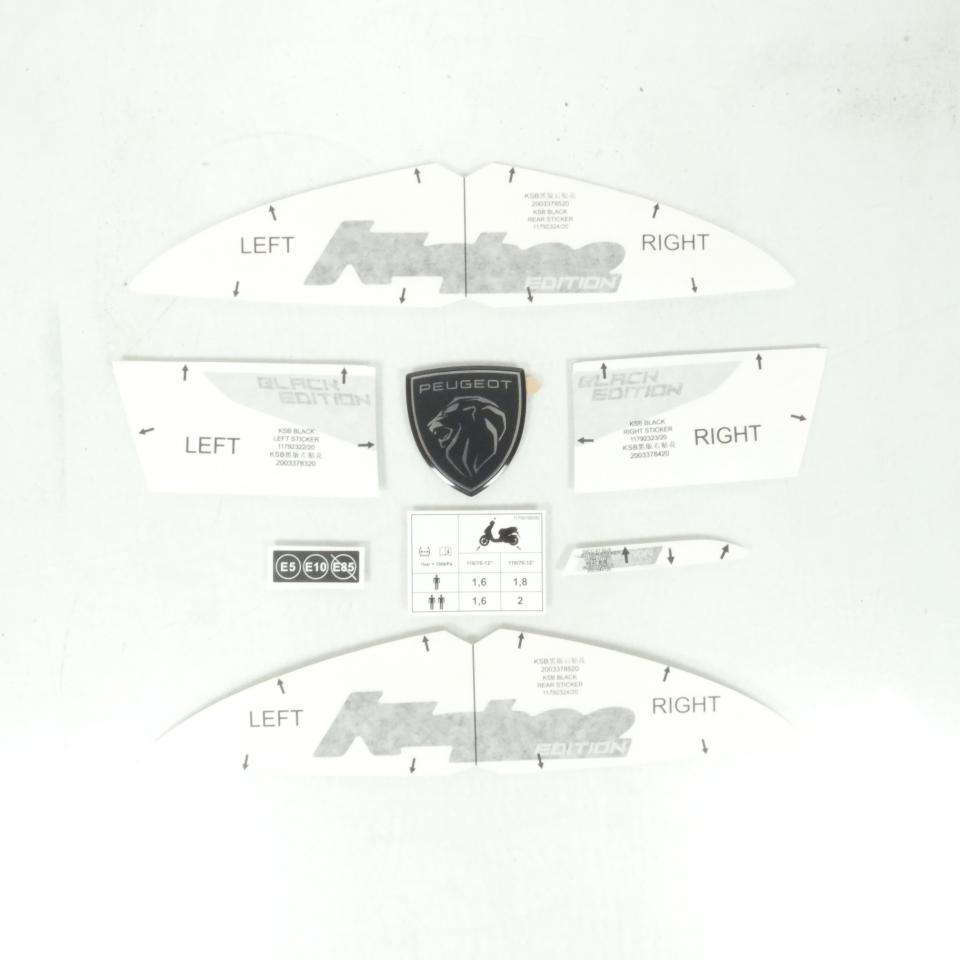 Kit Autocollant Black Edition pour scooter Peugeot 50 KISBEE 2018-20 807254