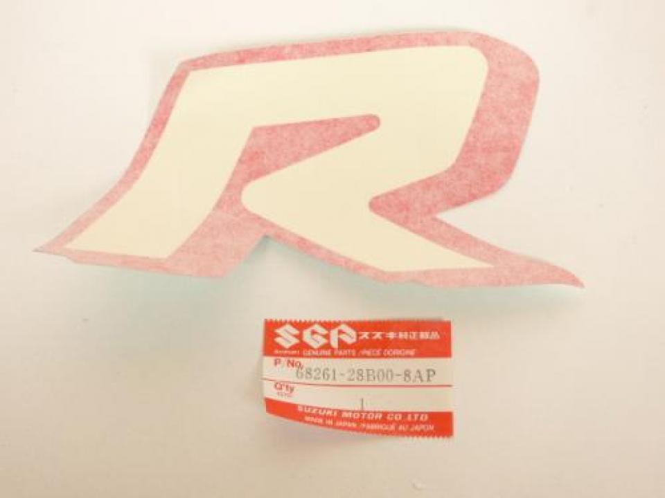 Autocollant stickers origine R pour moto Suzuki 50 RG Après 1987 68261-28B00-8AP Neuf