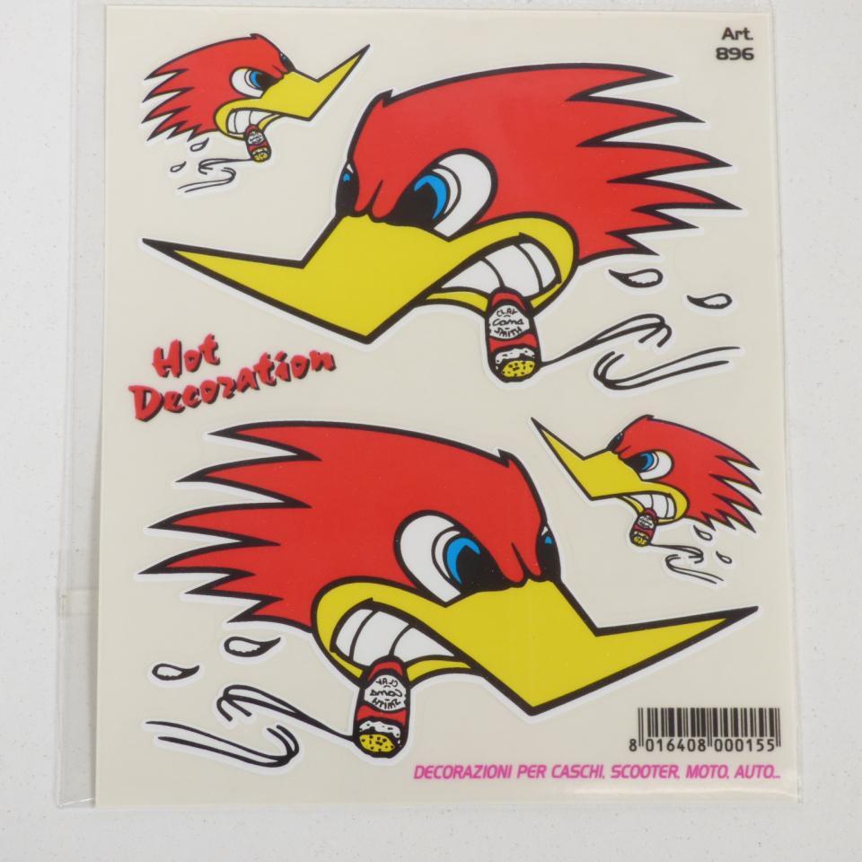Autocollant stickers style Woody Woodpecker pour moto scooter cyclo mobylette