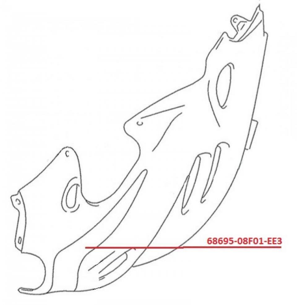 Autocollant flan gauche pour moto Suzuki 600 GSXF 1998 à 2003 68695-08F01-EE3 Neuf